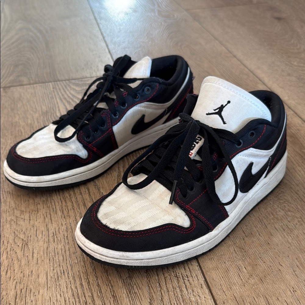 Women’s Air Jordan Black,White and Red Sneakers